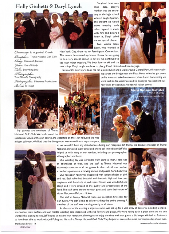 Manhattan Bride Magazine - Holly & Daryl